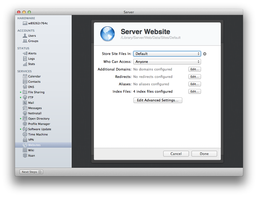 Web Settings 2