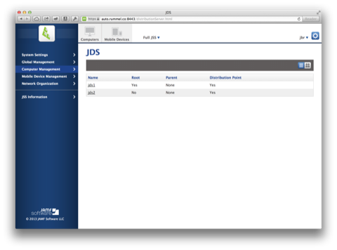 JDS installed on JSS screenshot